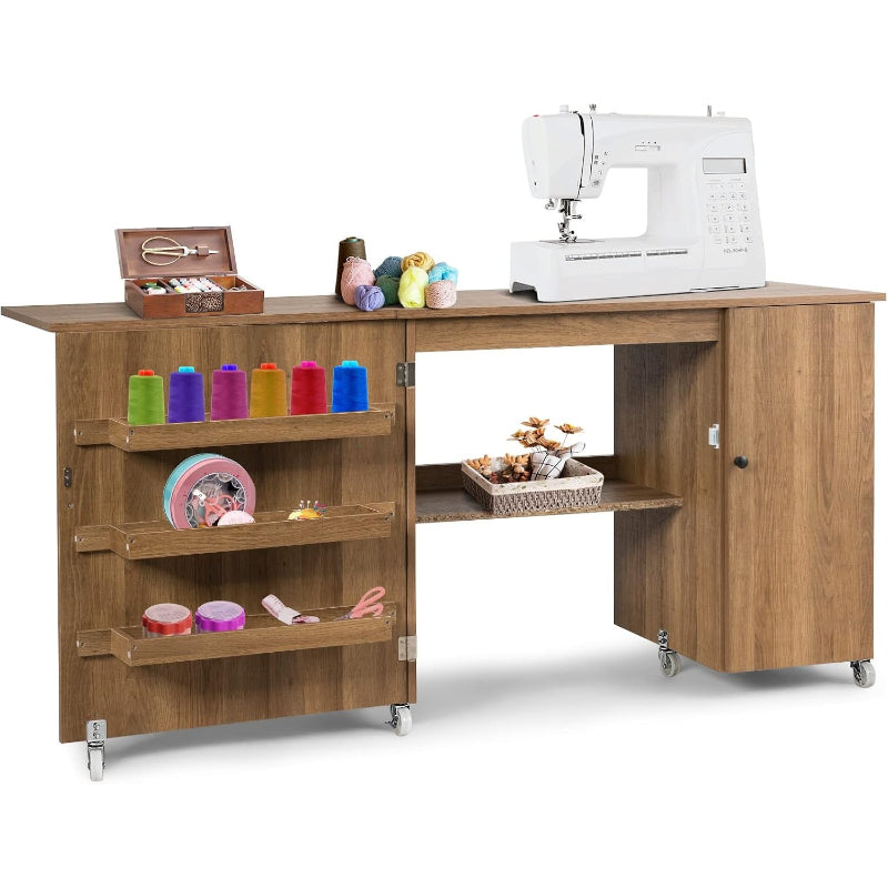 Foldable Rolling Sewing Craft Cabinet