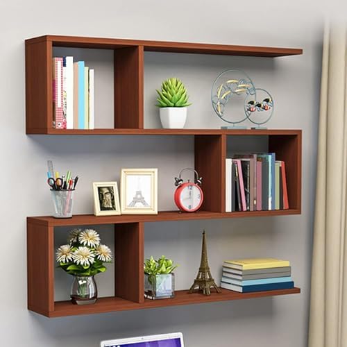 3‑Tier Geometric Floating Wall Bookcase