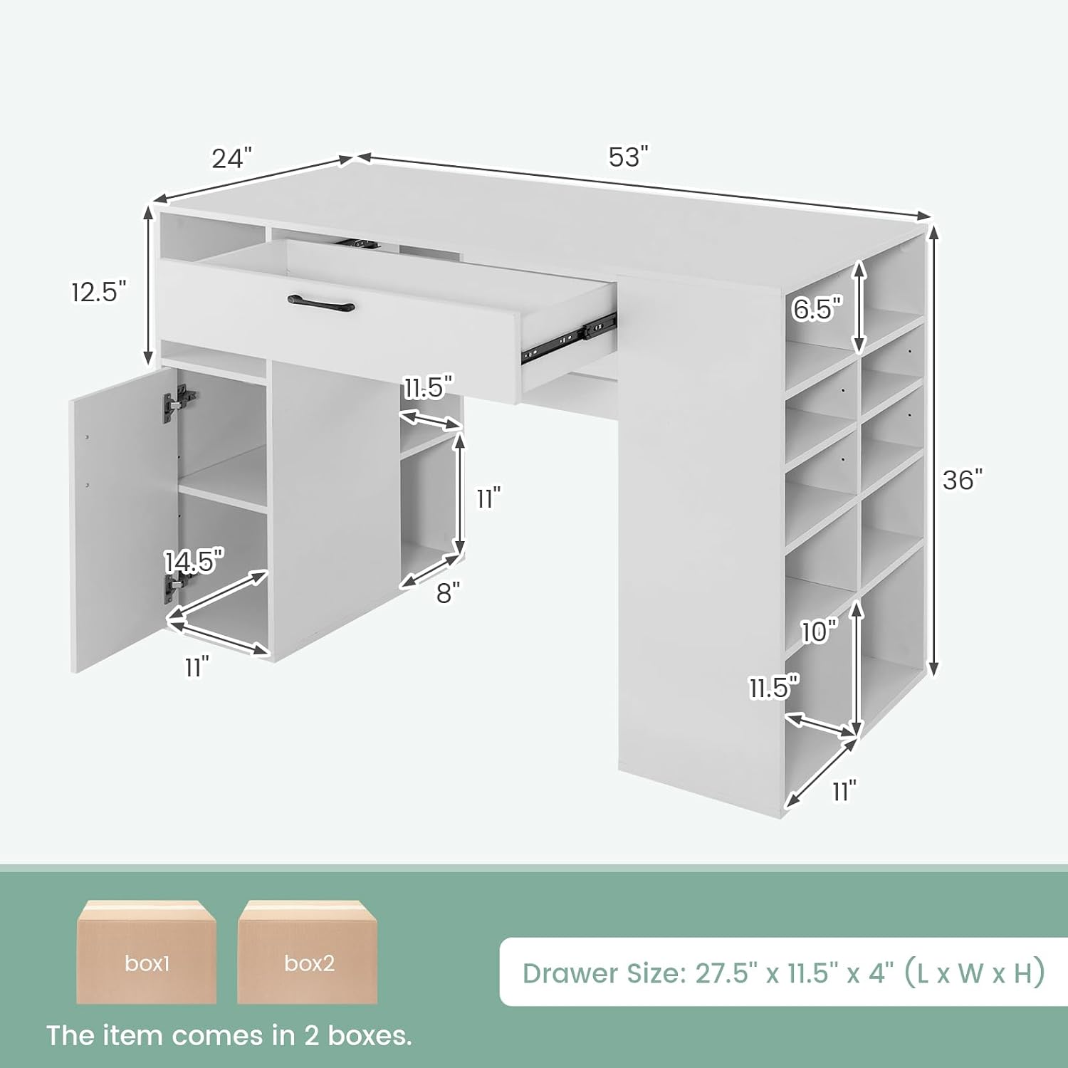 Large Craft Sewing Workstation Table