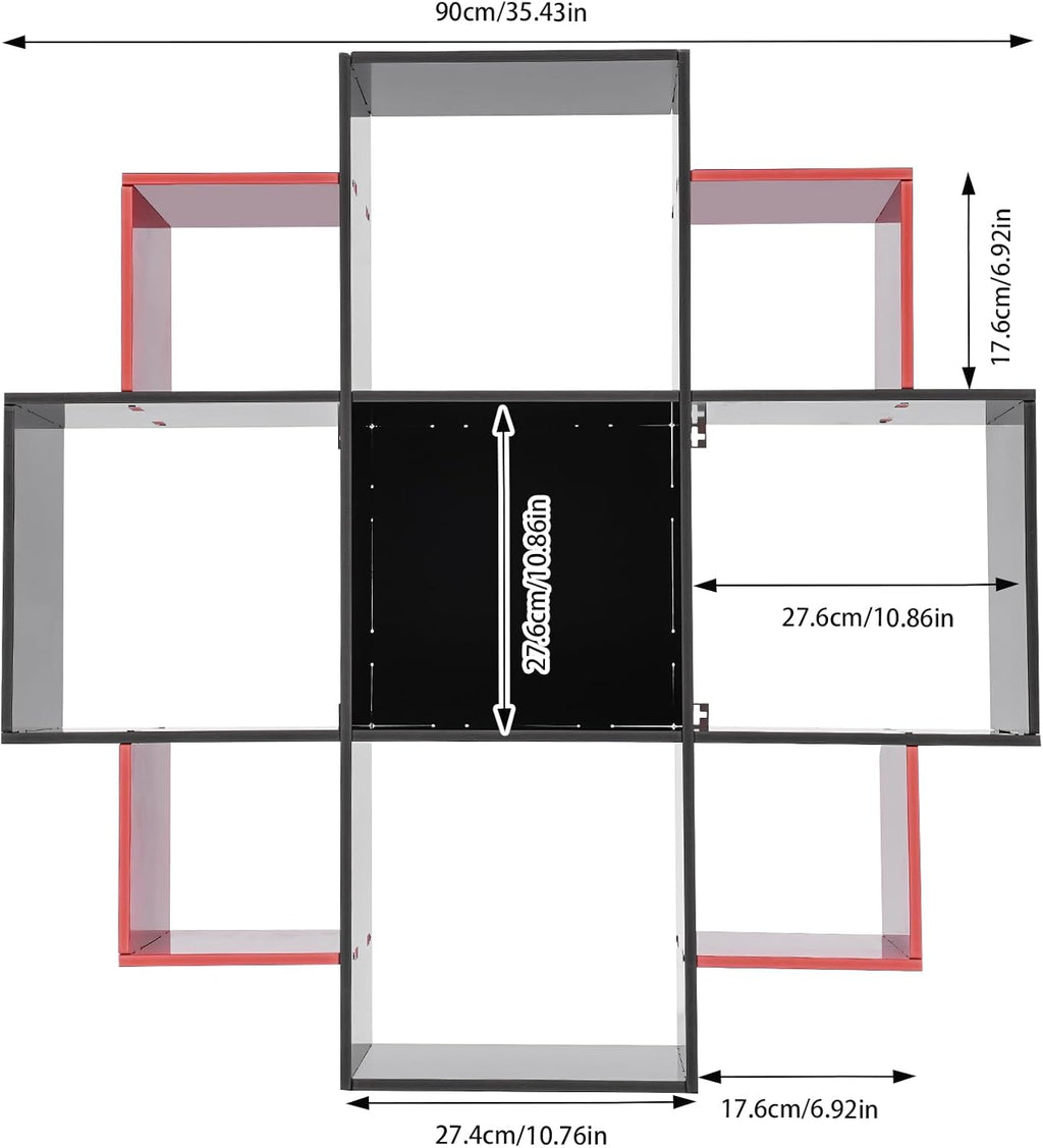 Wall‑Mounted Floating Compartment Bookcase