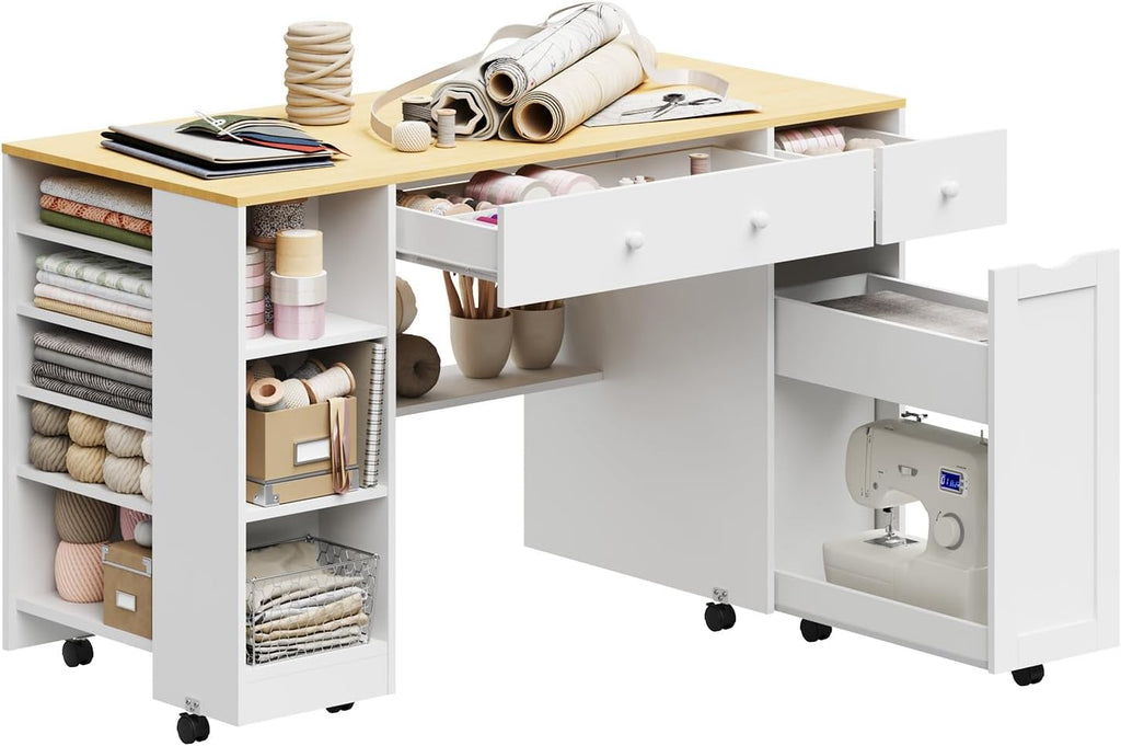 Rolling Sewing Craft Storage Table