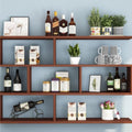 Multi‑Layer Geometric Floating Cube Wall Bookshelf