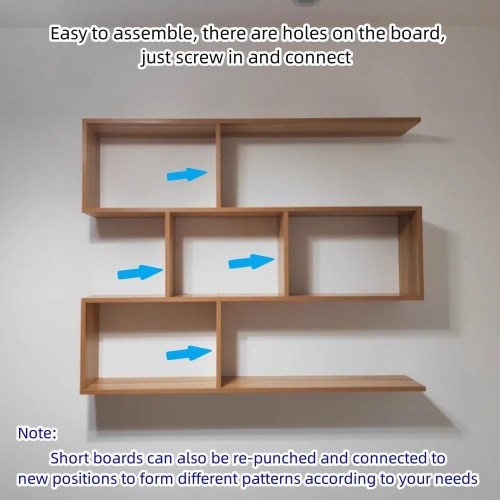 Multi‑Layer Geometric Floating Cube Bookcase