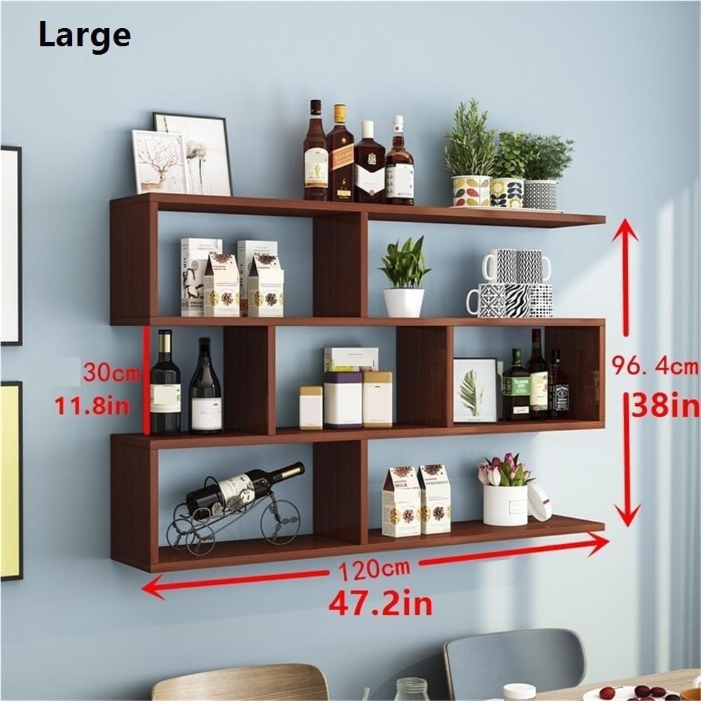Multi‑Layer Geometric Floating Cube Bookcase