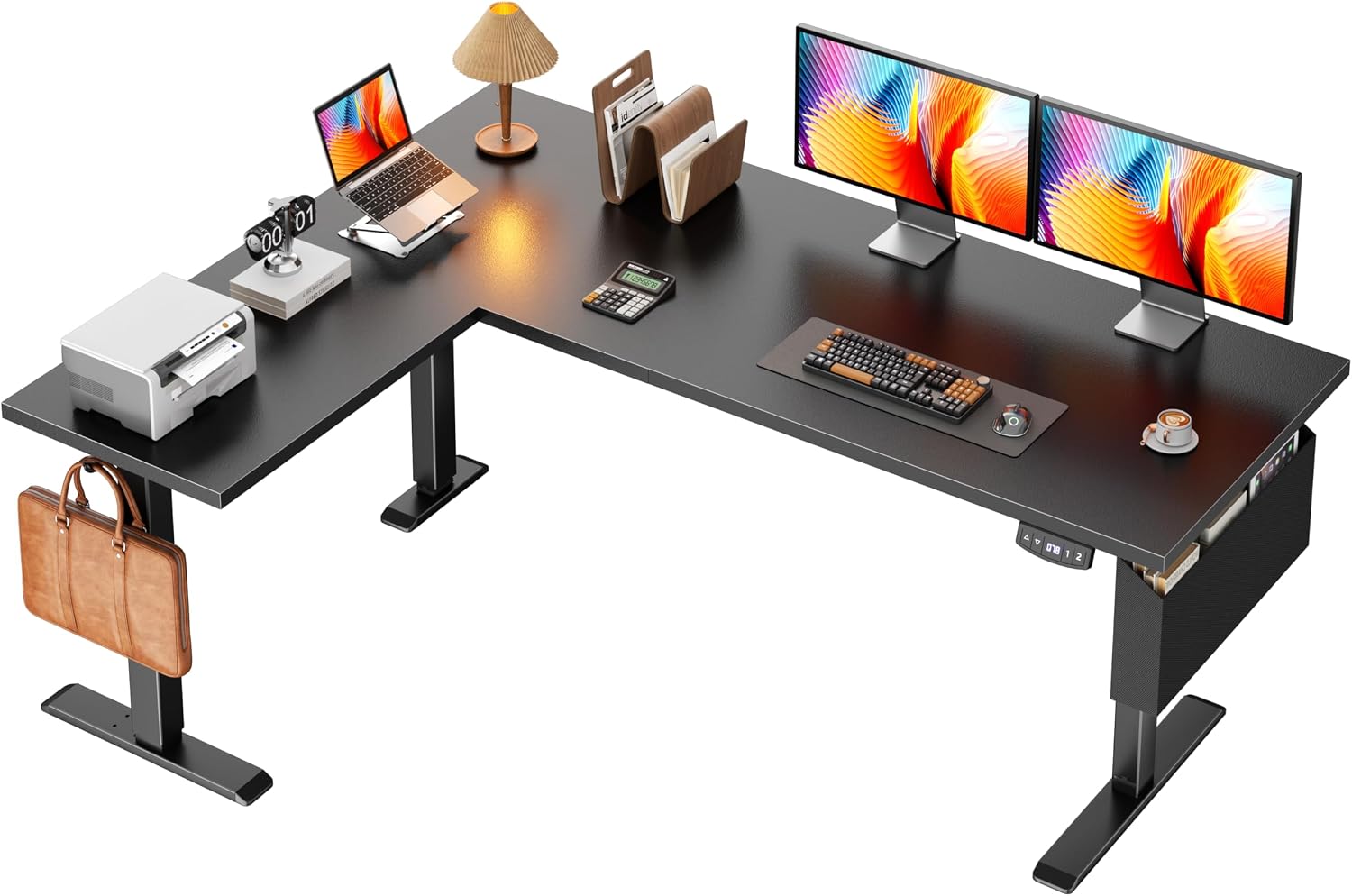 Adjustable L‑Shaped Standing Desk