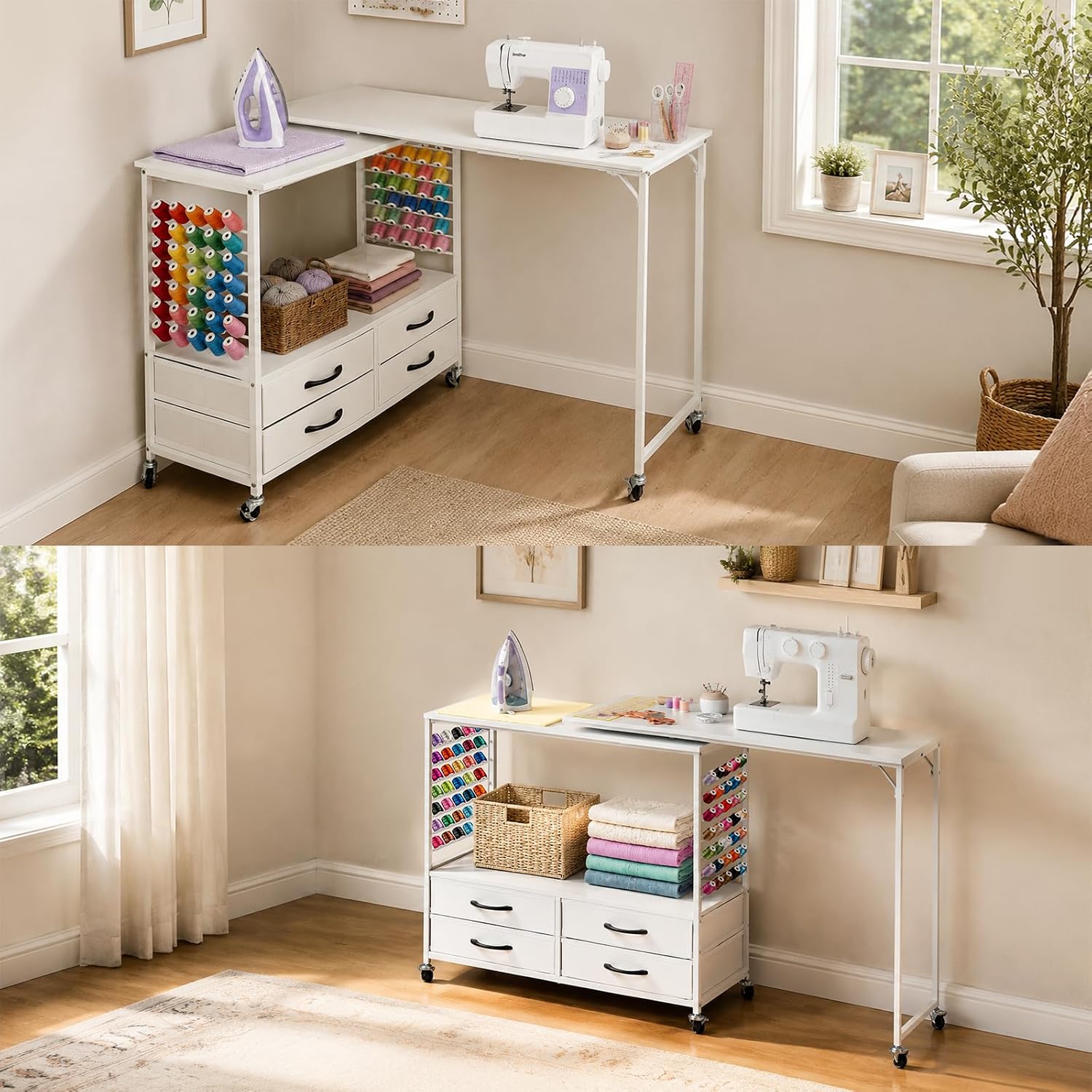 Foldable Sewing Craft Station Table