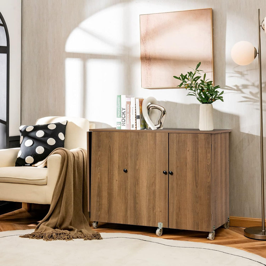 Foldable Rolling Sewing Craft Cabinet