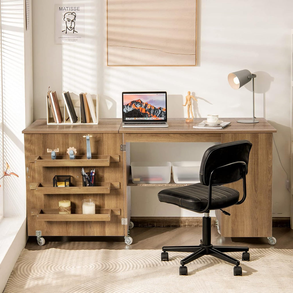 Foldable Rolling Sewing Craft Cabinet