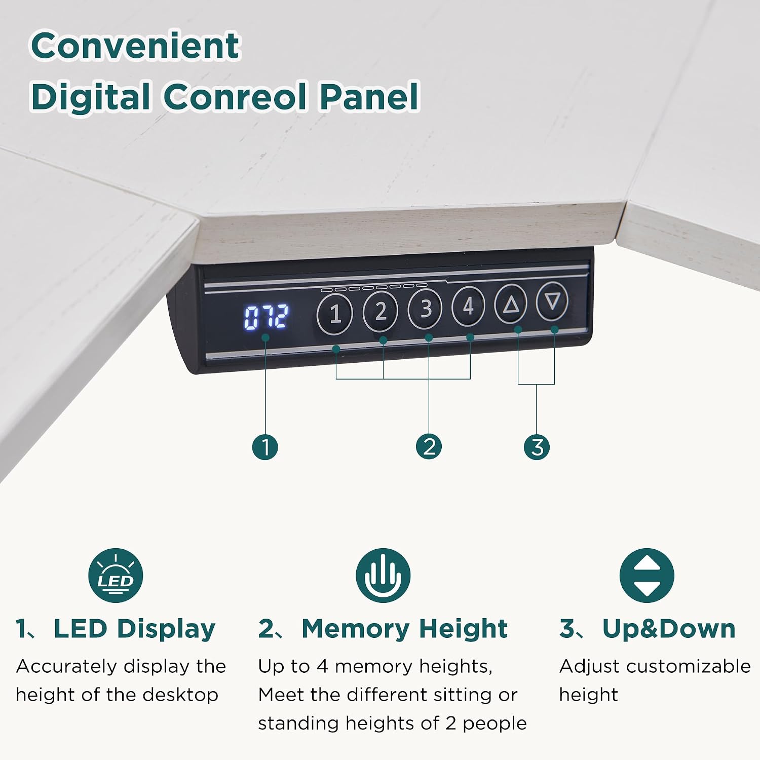 L‑Shaped Electric Standing Gaming Desk