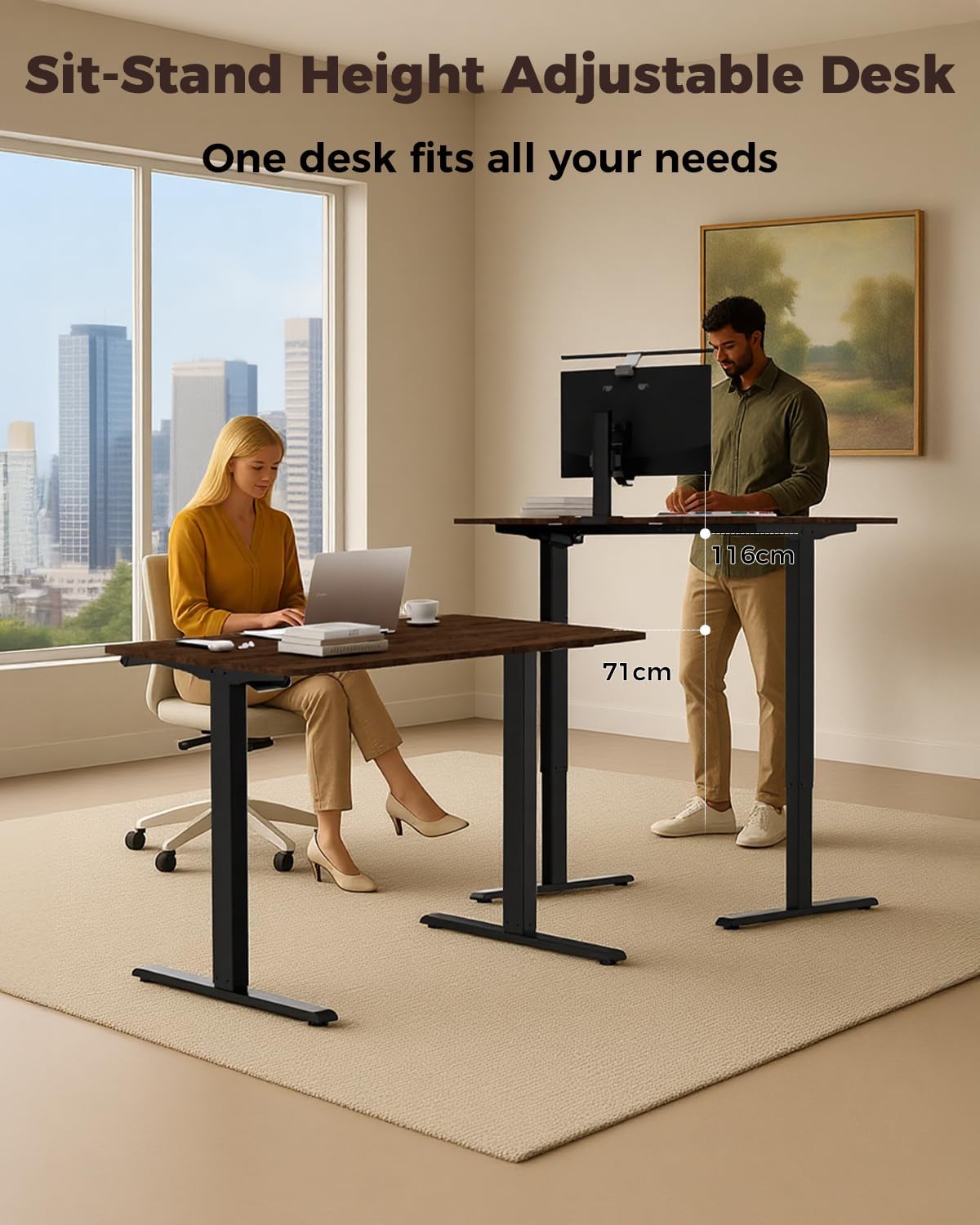 Electric Adjustable Gaming Standing Desk