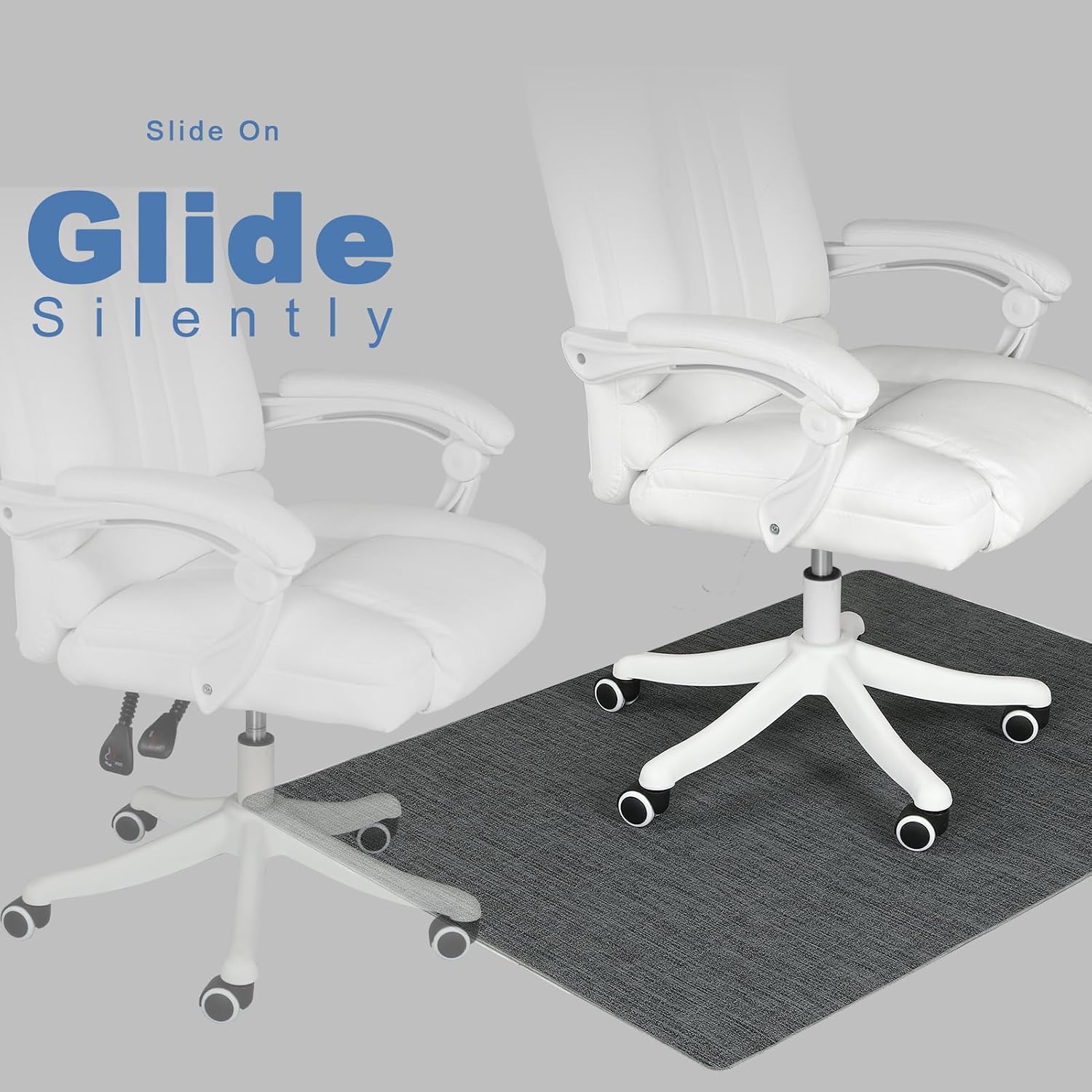 Textured Hardwood Floor Office Chair Mat