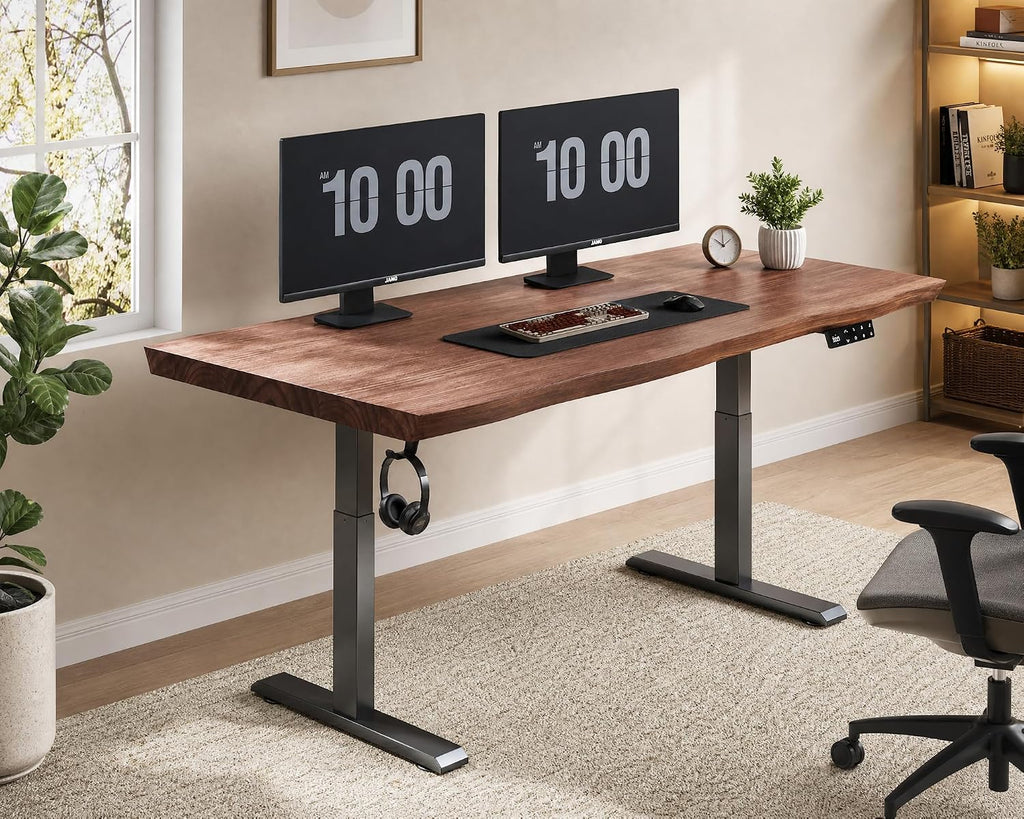 Dual‑Motor Solid Wood Standing Desk