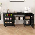 Foldable Rolling Sewing Craft Cabinet Table