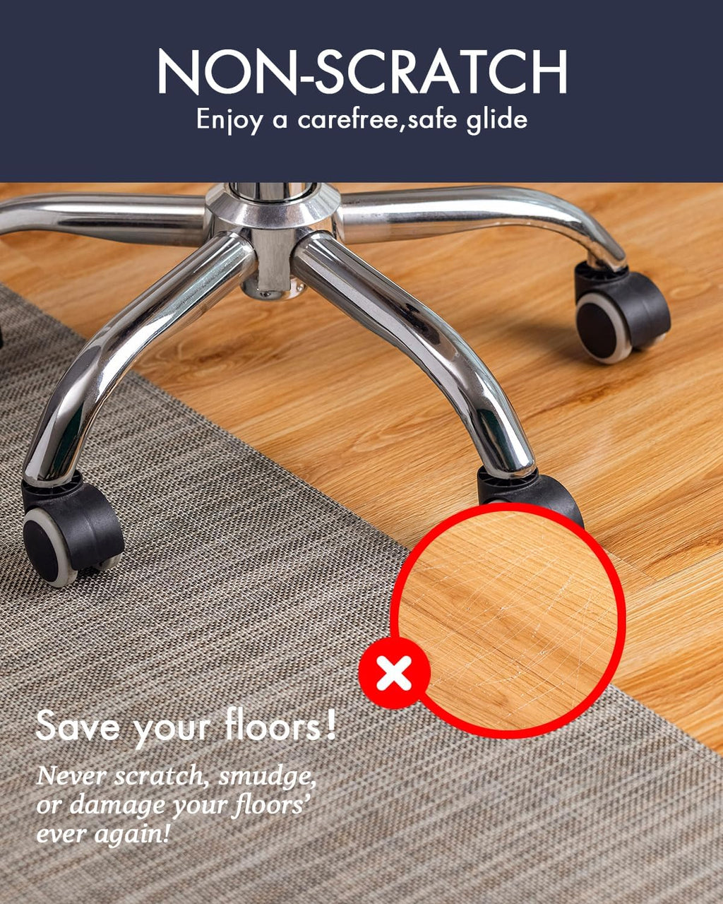 PVC Hardwood Floor Office Chair Mat