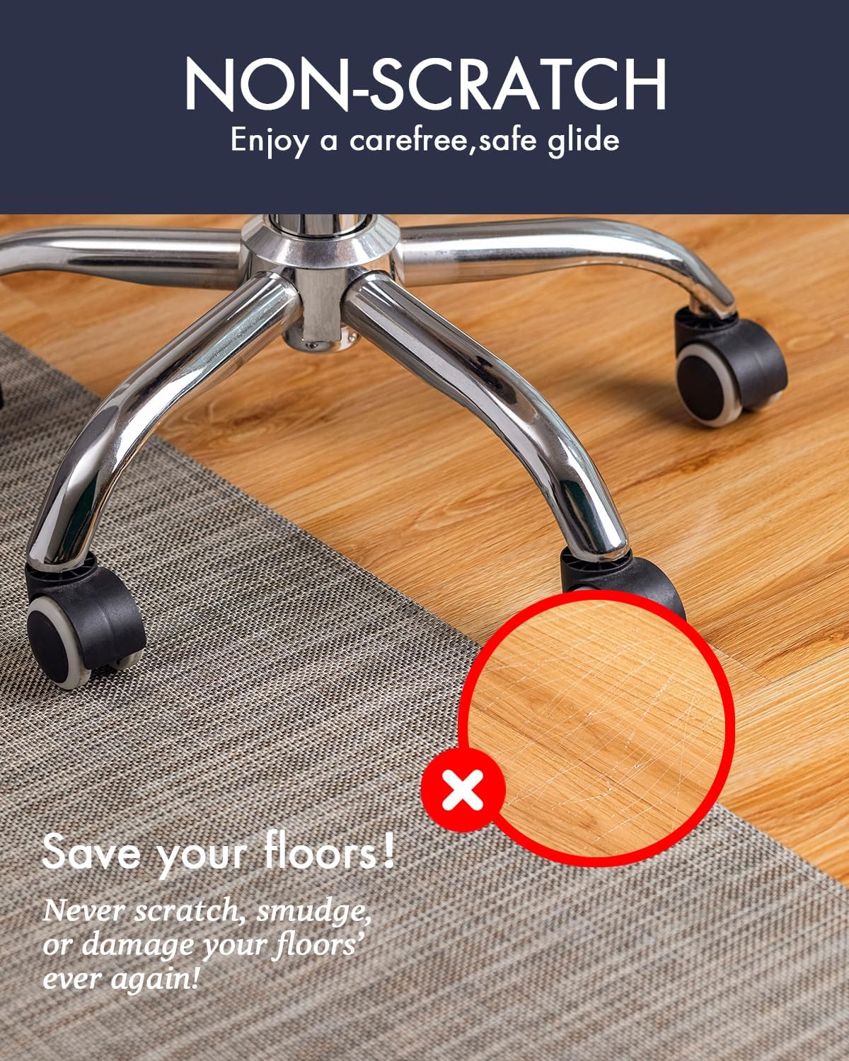 PVC Hardwood Floor Office Chair Mat