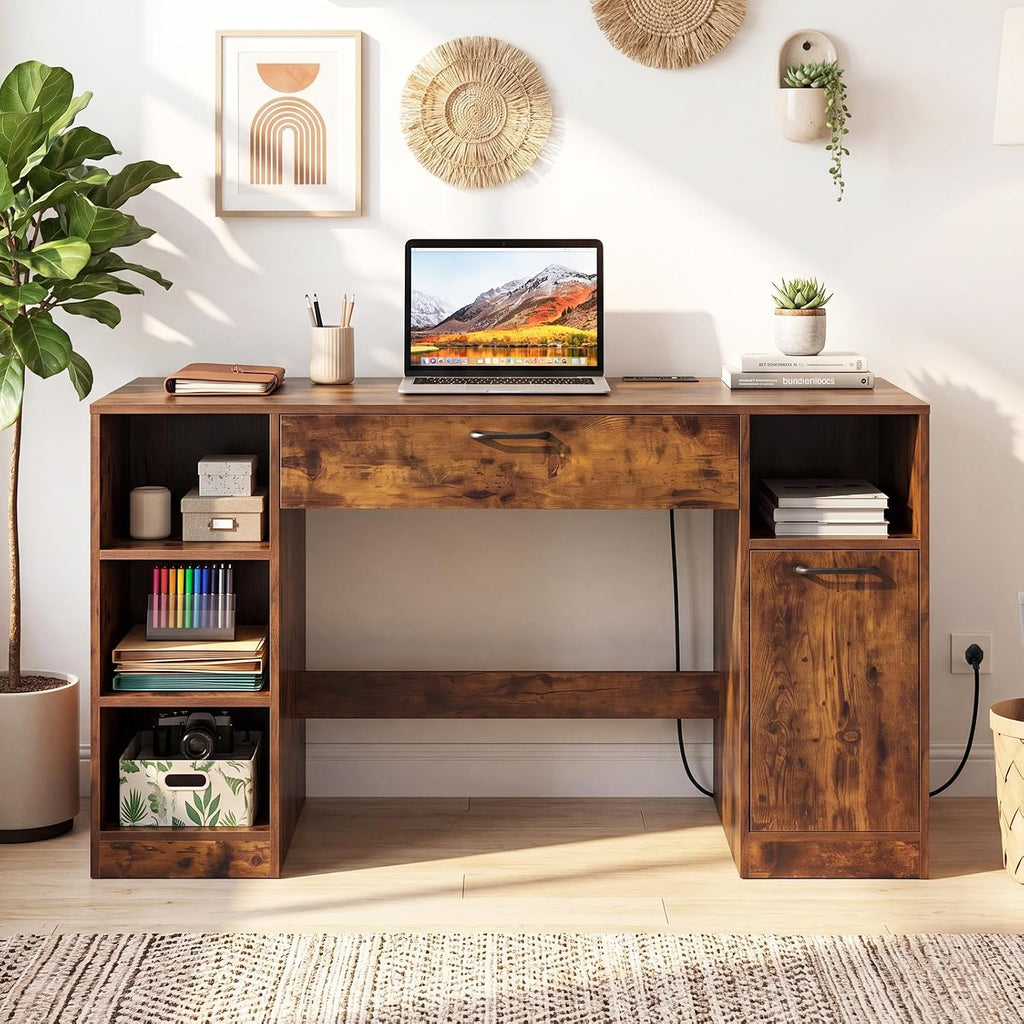 Sewing Craft Workstation Table with Power Outlets