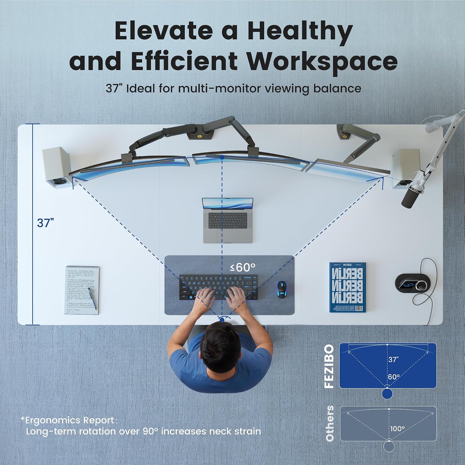 Electric Large‑Top Standing Desk