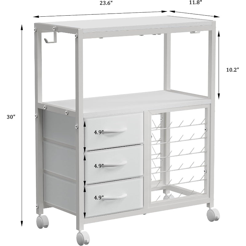 Rolling Sewing Craft Storage Table