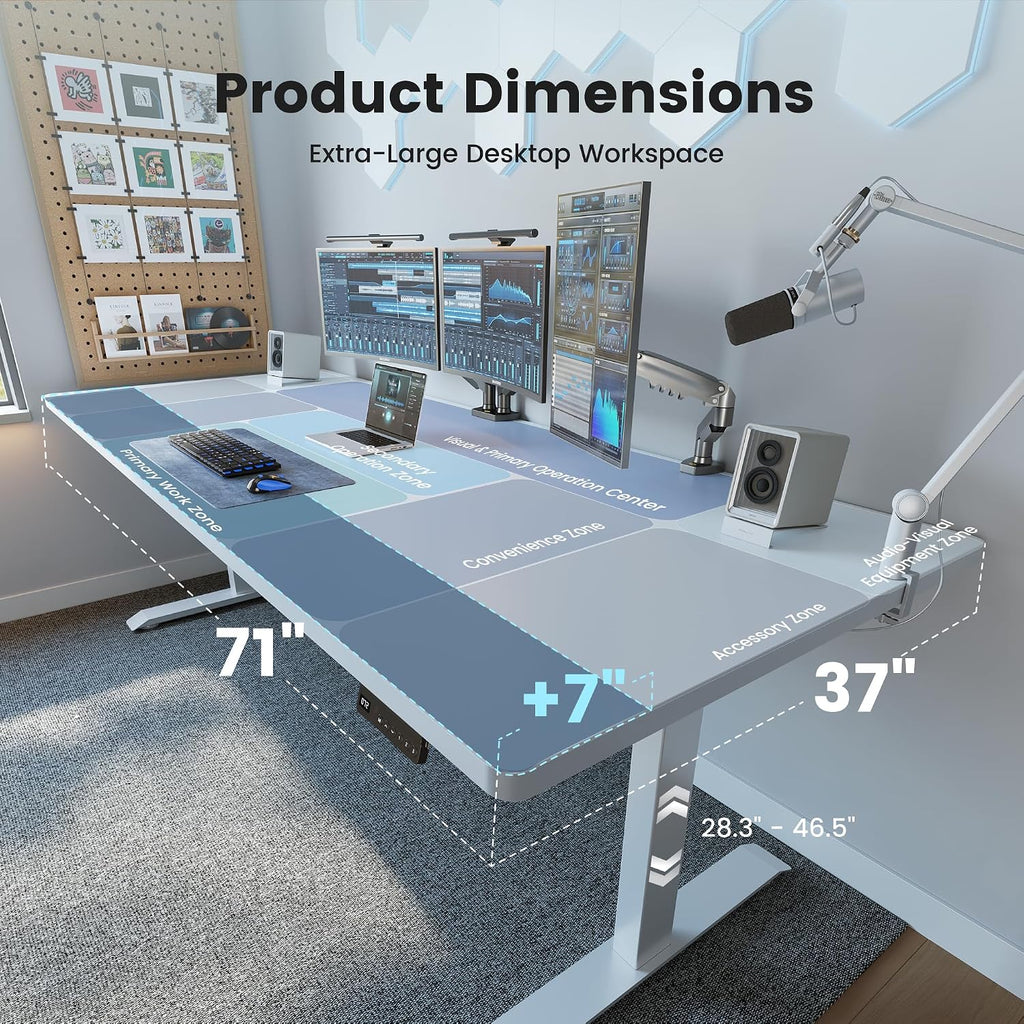 Electric Large‑Top Standing Desk
