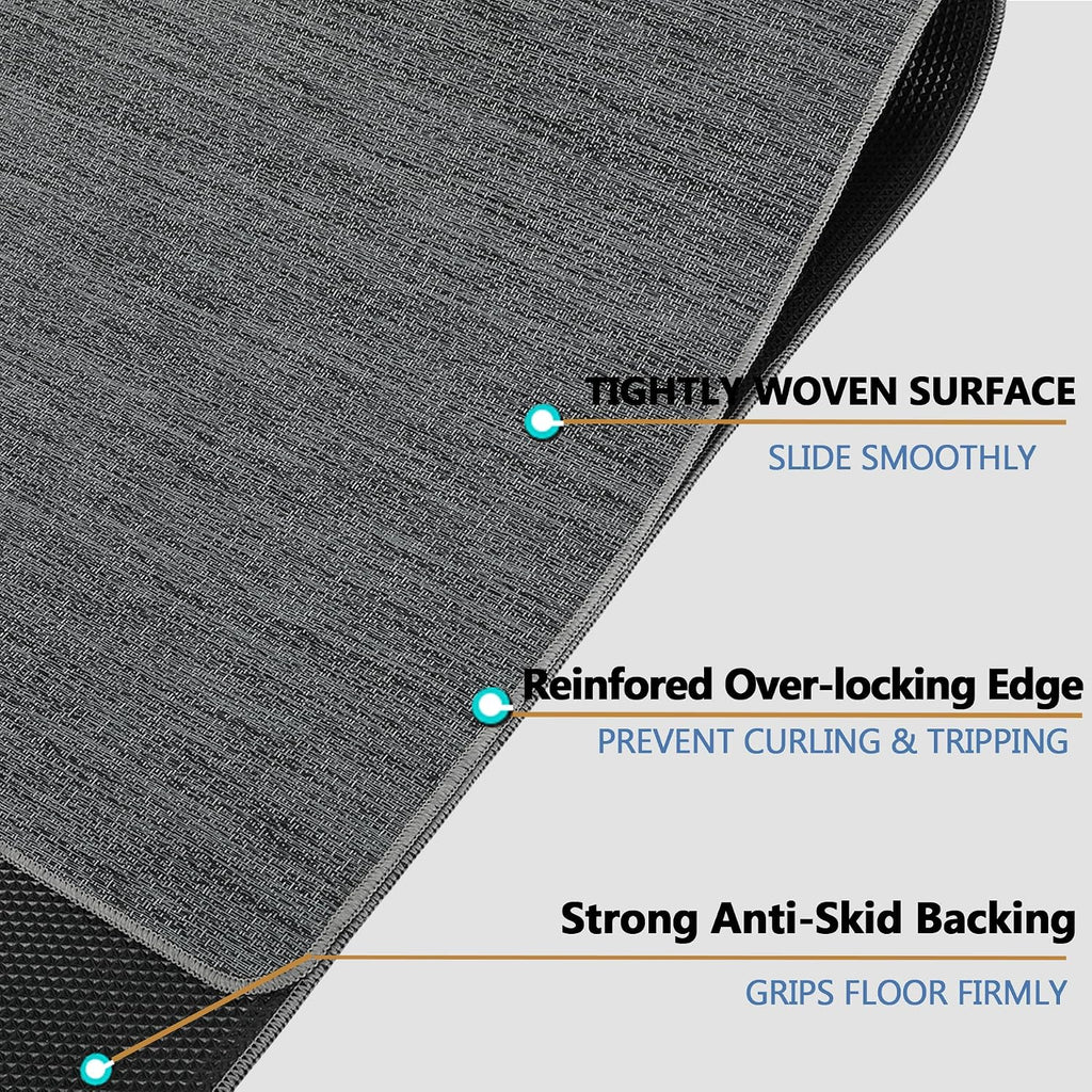 Textured Hardwood Floor Office Chair Mat