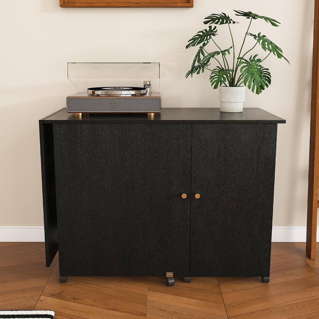 Foldable Rolling Sewing Craft Cabinet Table
