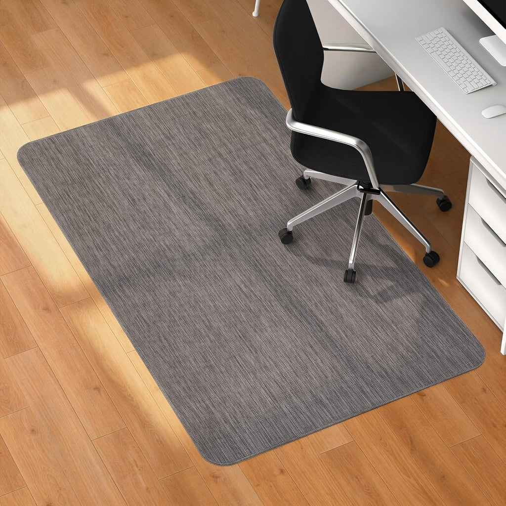 Rattan Woven PVC Hard‑Floor Office Chair Mat