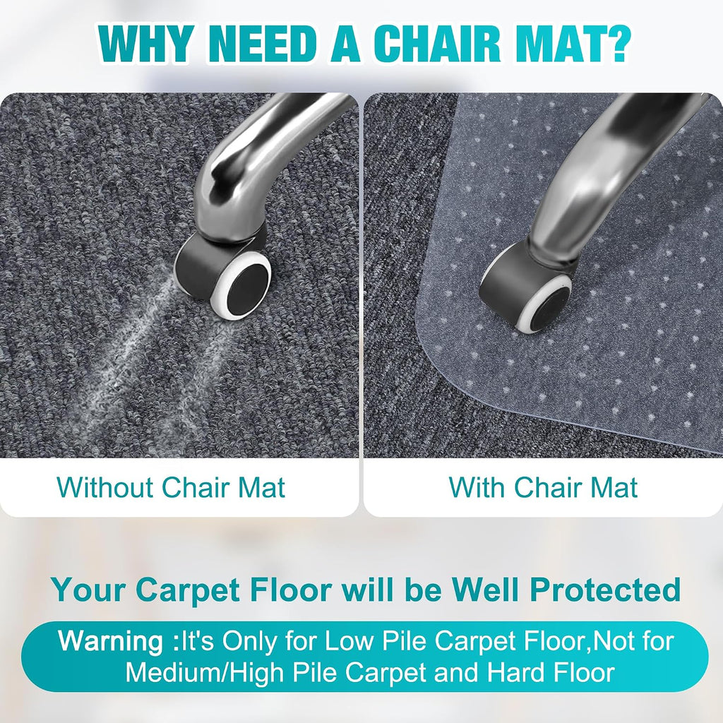 Clear Plastic Carpet Office Chair Mat
