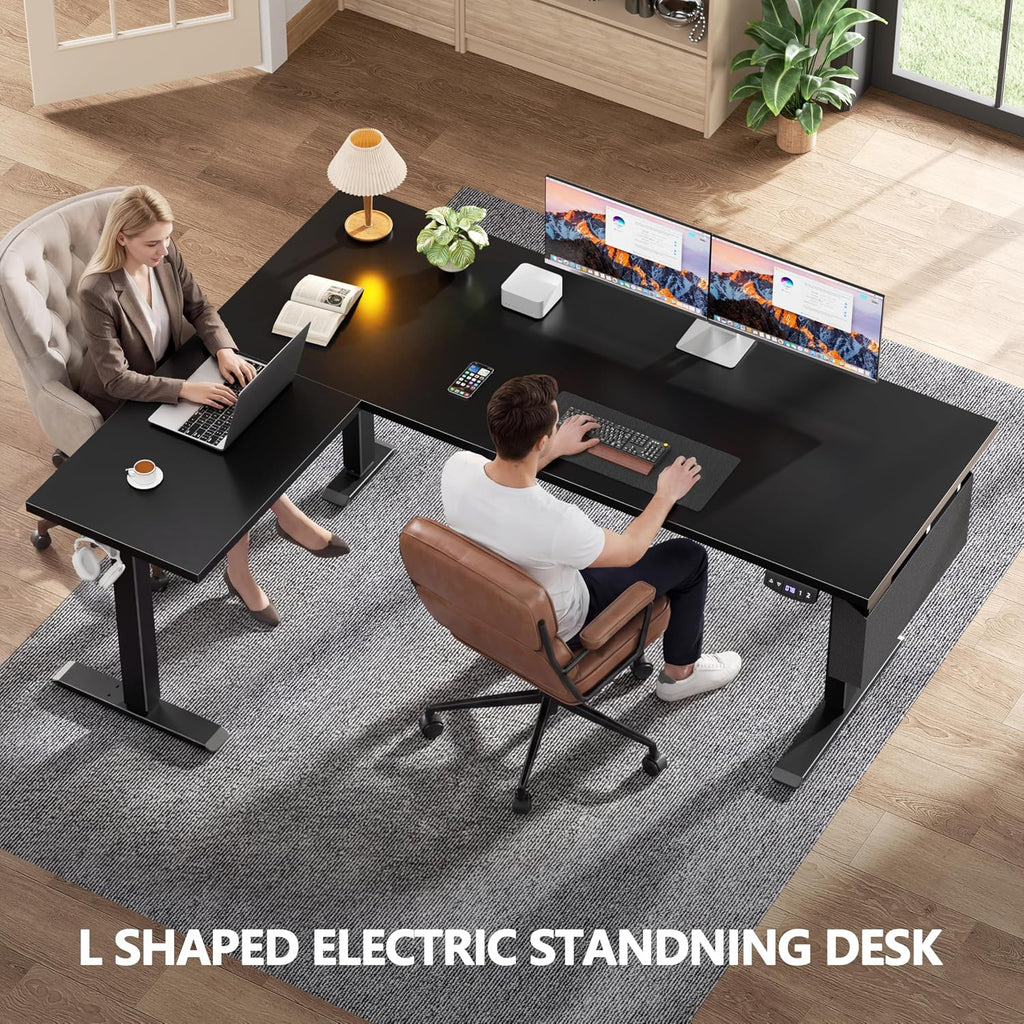 Adjustable L‑Shaped Standing Desk