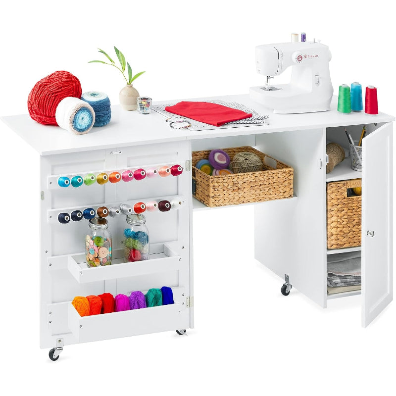 Large Folding Sewing Craft Station Table